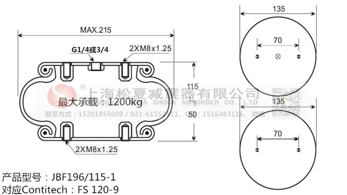 JBF196/115-1橡膠<a href='http://www.dfjk.com.cn/' target='_blank'><u>空氣彈簧</u></a>