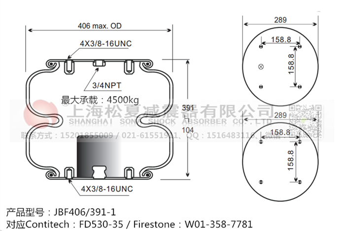 JBF406/391-2橡膠<a href='http://www.dfjk.com.cn/' target='_blank'><u>空氣彈簧</u></a>