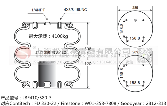 JBF410/580-3橡膠<a href='http://www.dfjk.com.cn/' target='_blank'><u>空氣彈簧</u></a>